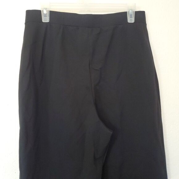 Talbots Petites Womens Sz L Pull On Elastic Waistband Ankle Pants Black Pocket - Picture 6 of 15